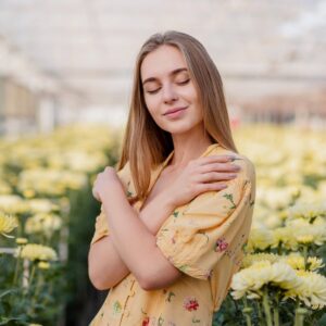 Beauty Of A Woman Embracing Radiance