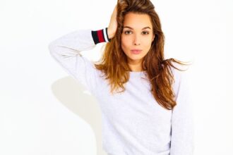 Portrait Young Stylish Cute Woman